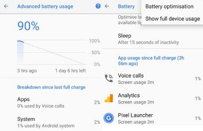 Customize battery saver mode in android Oreo 8.0