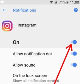 Enable notification on android Oreo 8.0