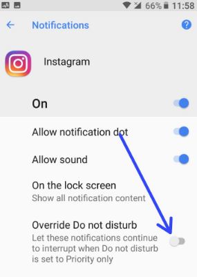 Enable override do not disturb in android 8.0 O
