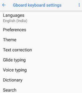 Gboard keyboard settings Android 8.0 Oreo