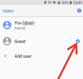 Guest mode settings on android Oreo