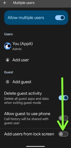 How to Add a New User from the Lock Screen on Android 14 and Android 13