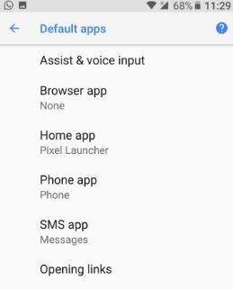Set default apps in your android 8.0 Oreo device