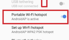Set up and use WiFi hotspot on android Oreo 8.0