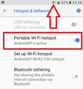 Set up and use WiFi hotspot on android Oreo 8.0