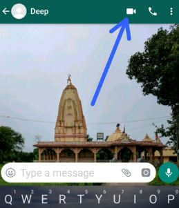 Tap video call in WhatsApp on your android phone