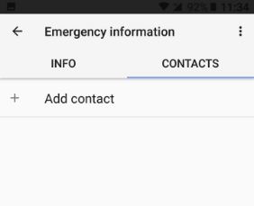Add emergency contact in android Oreo lock screen