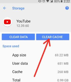 Clear app cache in Oreo to fix PIP mode not working issue