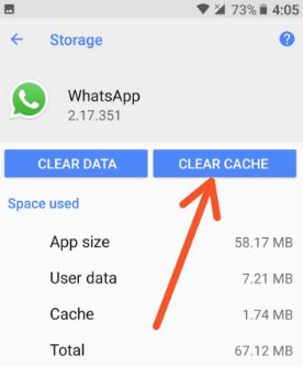 Clear cache data in Android Oreo 8.0