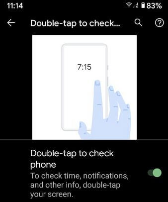 Double tap to check phone in Pixel 2 lock screen notifications