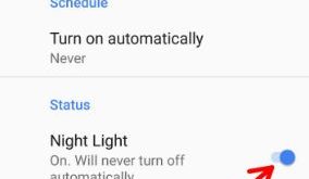Enable Night light on android Oreo 8.1