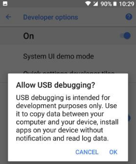 Enable USB debugging on Pixel 2 and Pixel 2 XL