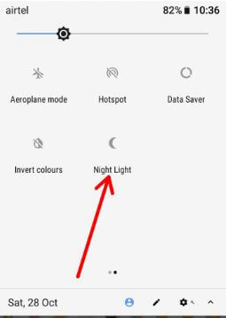 Enable night light mode on android Oreo 8.0