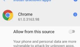 Enable unknown sources android Oreo 8.0