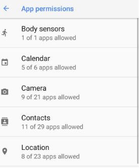How to manage app permissions on android 8.0 Oreo