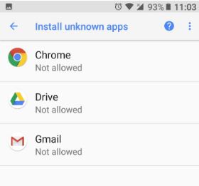 Install unknown apps on android 8.0 Oreo