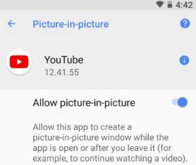 Picture-in-Picture mode in android 8.1 Oreo