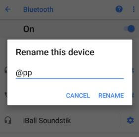 Rename Bluetooth device on android 8.0 Oreo