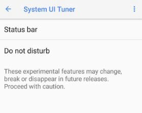 System UI tuner settings in Pixel 2 and Pixel 2 XL