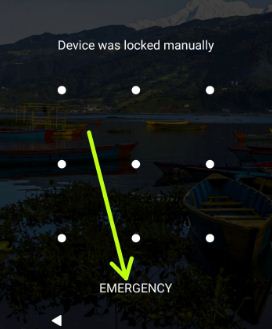 Tap emergency from Oreo lock screen