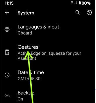 Tap on gestures to use active edge Pixel 2 XL