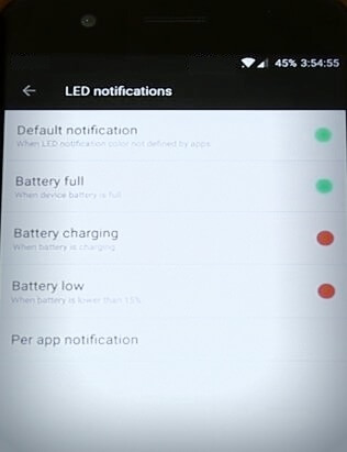 Change LED notification color OnePlus 5