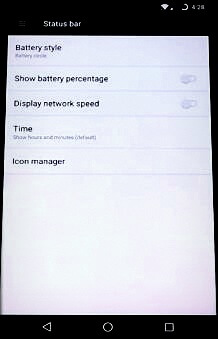 Customize status bar in OnePlus 5T