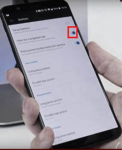 Hide navigation bar in OnePlus 5T