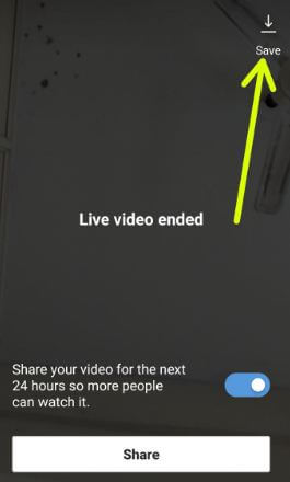 Save Instagram live streams on android phone