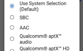 Change Bluetooth audio codec on android 8.0 Oreo