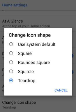 Change icon shape on android 8.1