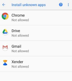 Enable unknown sources on OnePlus 5T