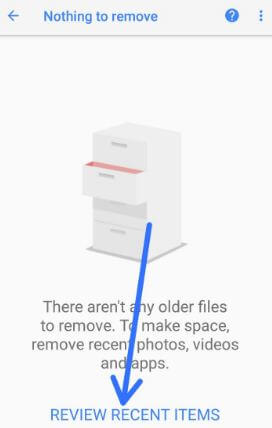 Free up storage in android 8.1 Oreo