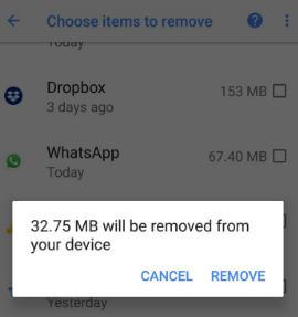 Free up storage on android 8.0 Oreo