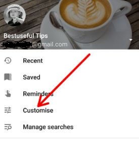 How to customize Google feed in android device