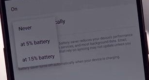 How to enable battery saver mode OnePlus 5T