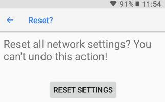 Reset Pixel 2 settings in Oreo