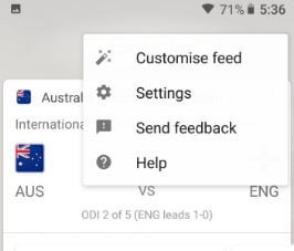 Customize feed in Google Now on Pixel 2