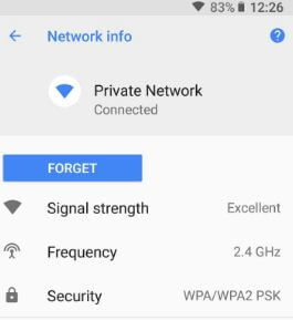 Display public Wi-Fi network speed in android Oreo