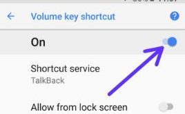 Enable Android Oreo accessibility shortcuts