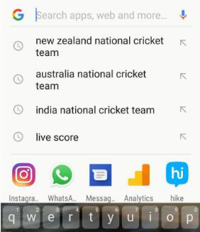 Google search history in android Oreo 8.0 device