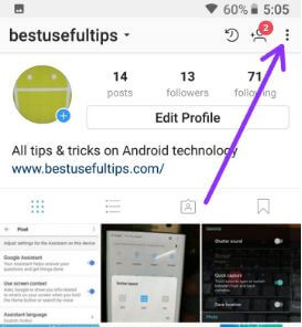 Hide last seen time on Instagram account in android
