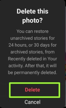 How to Delete Uploaded Photo from your Instagram Story on Android