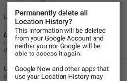 How to delete Google location history android Oreo