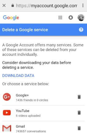 How to delete Google services from android Oreo