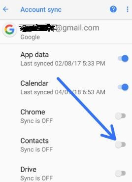 How to fix Google contacts not syncing on android Oreo