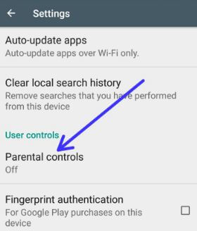 Parental controls settings in android Oreo