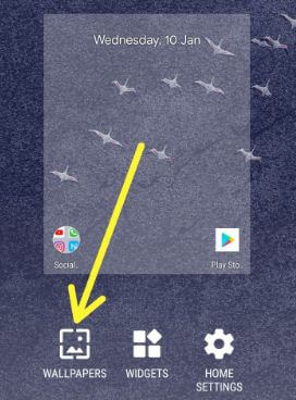 Pixel 2 home screen settings for set wallpaper