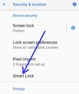Use Android Oreo smart lock feature