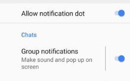 WhatsApp notification channel on android Oreo